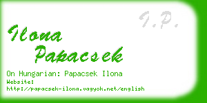 ilona papacsek business card